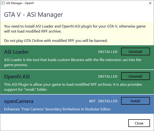OpenIV ASI Manager
